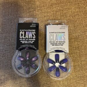 2 Claws Pro Nail Art Manicure - Black and Purple